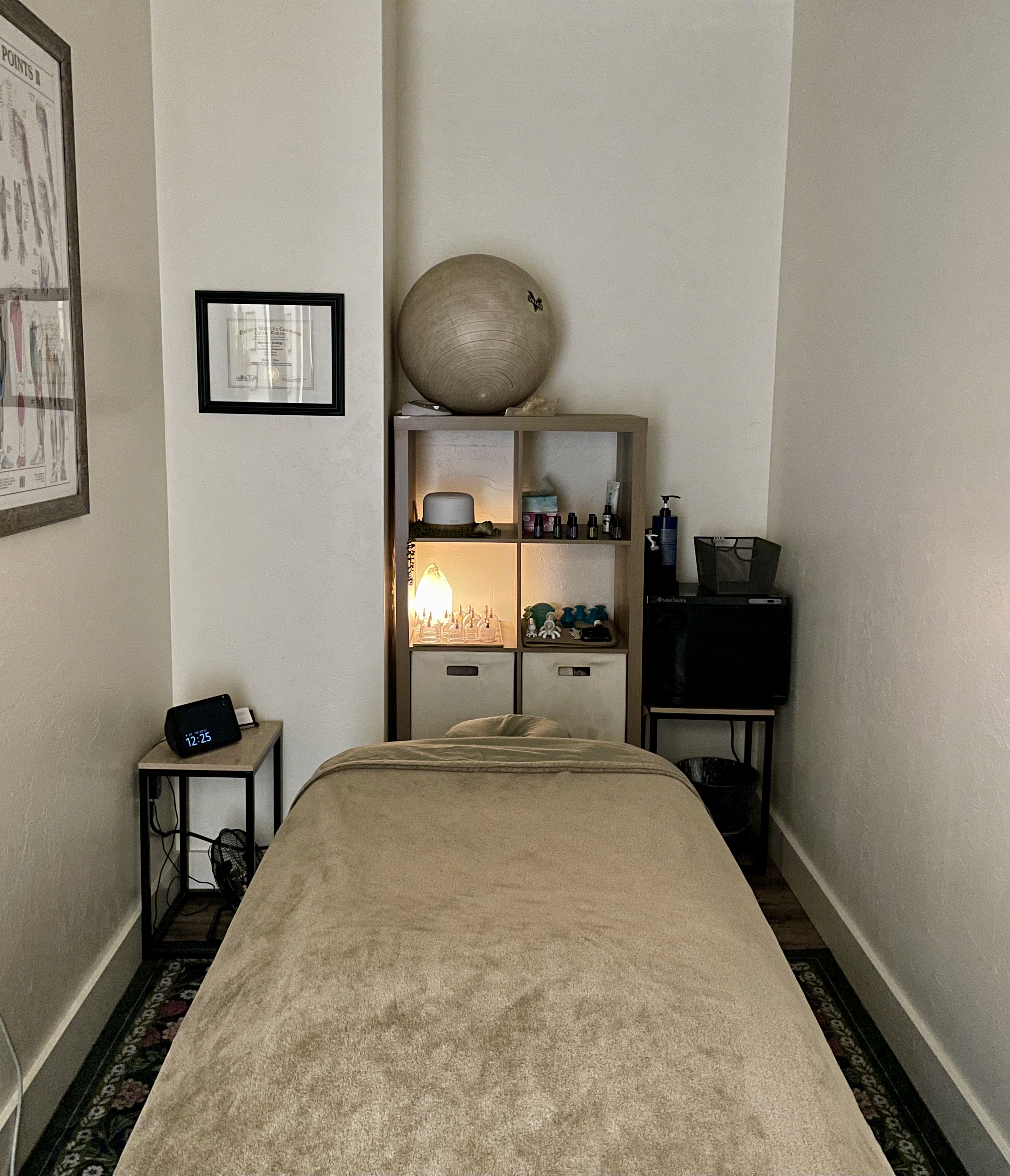 Massage treatment room at the Wyoming Clinic of Integrated Health